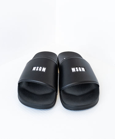 Pool slippers with MSGM micro logo Black