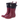 Women's Short Wellington Boots Black/Burgundy