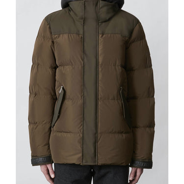 Riley Down Jacket With Removable Shearling Bib Army