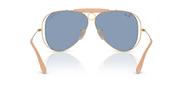 Ray-Ban SHOOTER - Frame Polished Arista Gold / Lenses Light blue