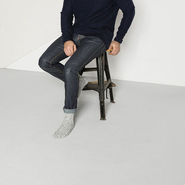 Cotton Slub Men Gray/White