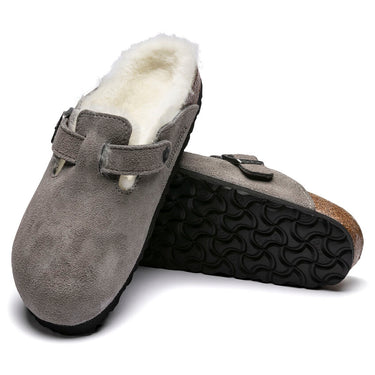 Unisex Boston Shearling Suede Leather Stone Coin Medium/Narrow