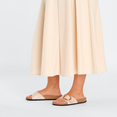 Women's Madrid Big Buckle Natural Leather Patent High Shine New Beige Medium/Narrow