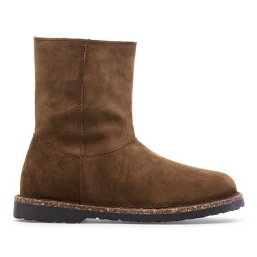 Women's Uppsala Zip Shearling Suede Leather Dark Tea