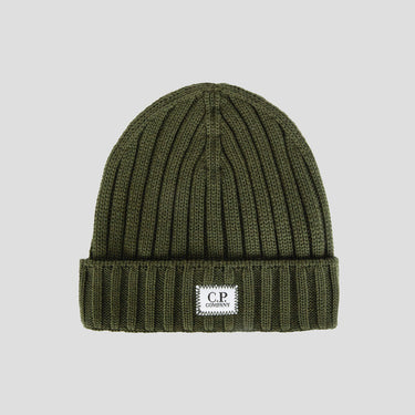 Extra Fine Merino Wool Logo Beanie IVY Green