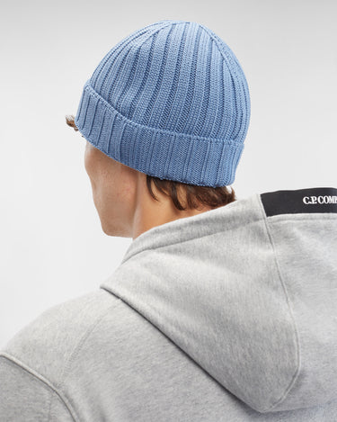 Extra Fine Merino Wool Logo Beanie Riviera