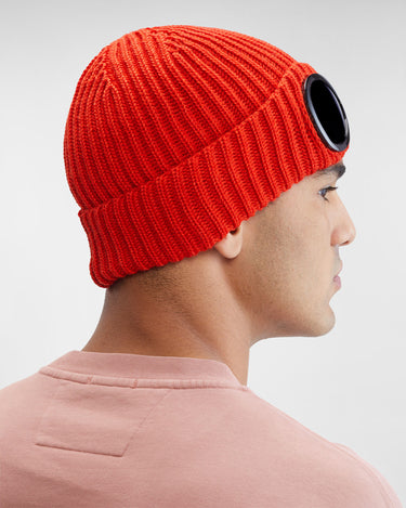Extra Fine Merino Wool Goggle Beanie Pompeian Red