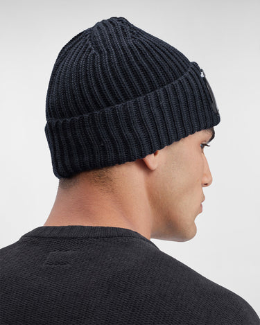 Extra Fine Merino Wool Goggle Beanie Total Eclipse