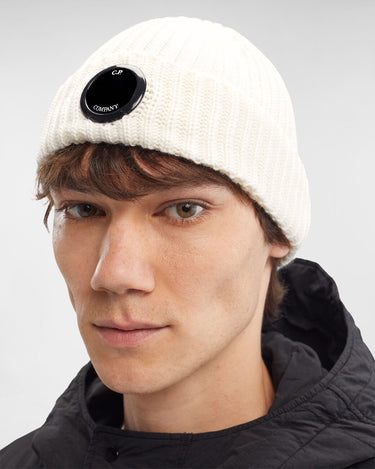 Extra Fine Merino Wool Beanie White