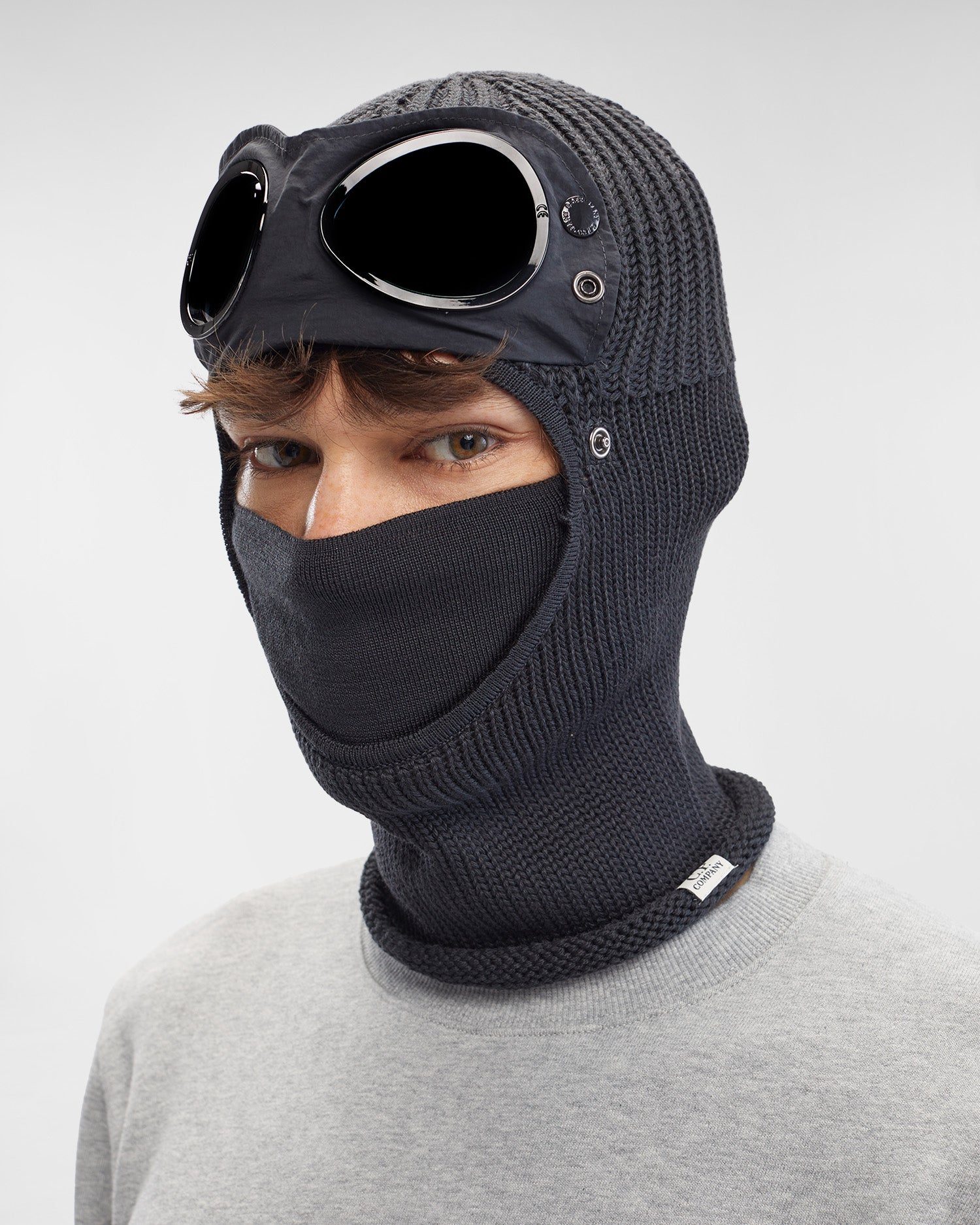 Extra Fine Merino Wool Goggle Balaclava Forged Iron - Grey – rue