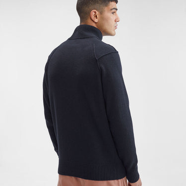 Lambswool Quarter Zipped Knit Total Eclipse
