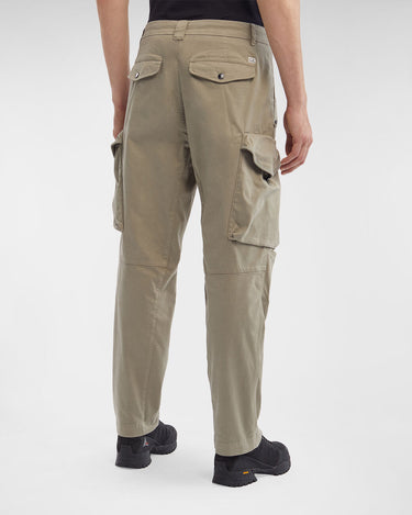 Stretch Sateen Pants Loose Fit Silver Sage