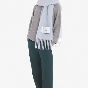 Baby Alpaca Plain Scarf Grey Dawn