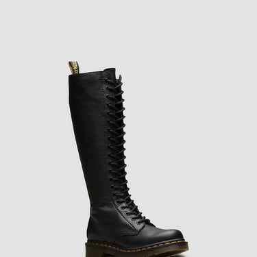 1B60 Virginia Leather Knee High Boots Black