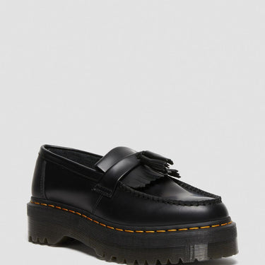 Unisex Adrian Leather Platform Tassel Loafers Black