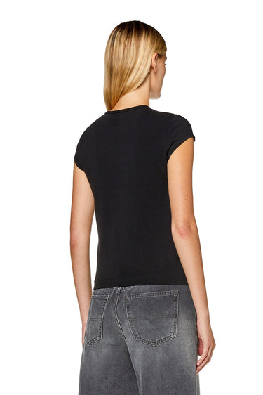 T-Angie T-shirt with peekaboo logo Black