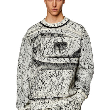 S-Macoval Sweatshirt with cracked coating Black/Grey