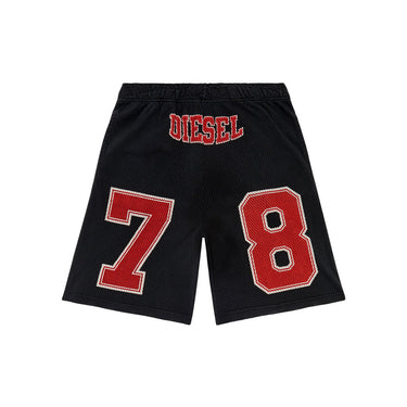 P-Tain-Short Mesh-trimmed shorts with collegiate logo
