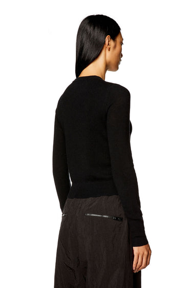 M-Areesax Wool and cashmere top Black
