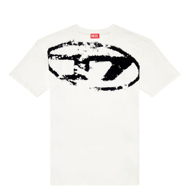 T-Boxt-N14 T-shirt with distressed flocked logo Off White