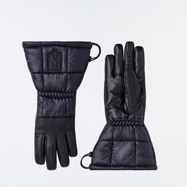 ADLEY reversible mixed-media light down ski glove Black