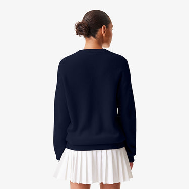 Women's Lacoste x Bandier Cashmere Sweater Navy Blue