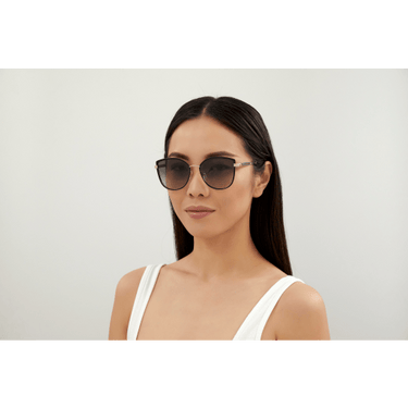 Women's Gucci GG0589SK-001 57 Sunglass METAL BLACK/GOLD