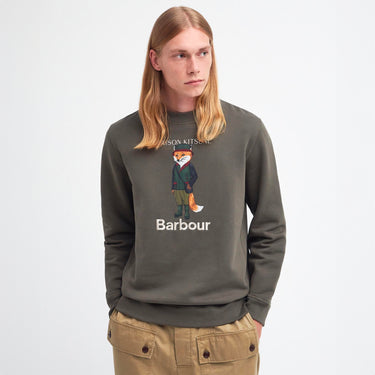 Barbour x Maison Kitsuné Beaufort Fox Sweatshirt Uniform Green