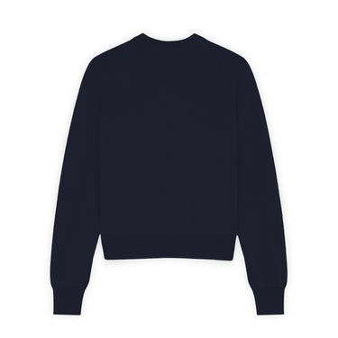 Bold Fox Head Patch Regular Jumper Ink Blue