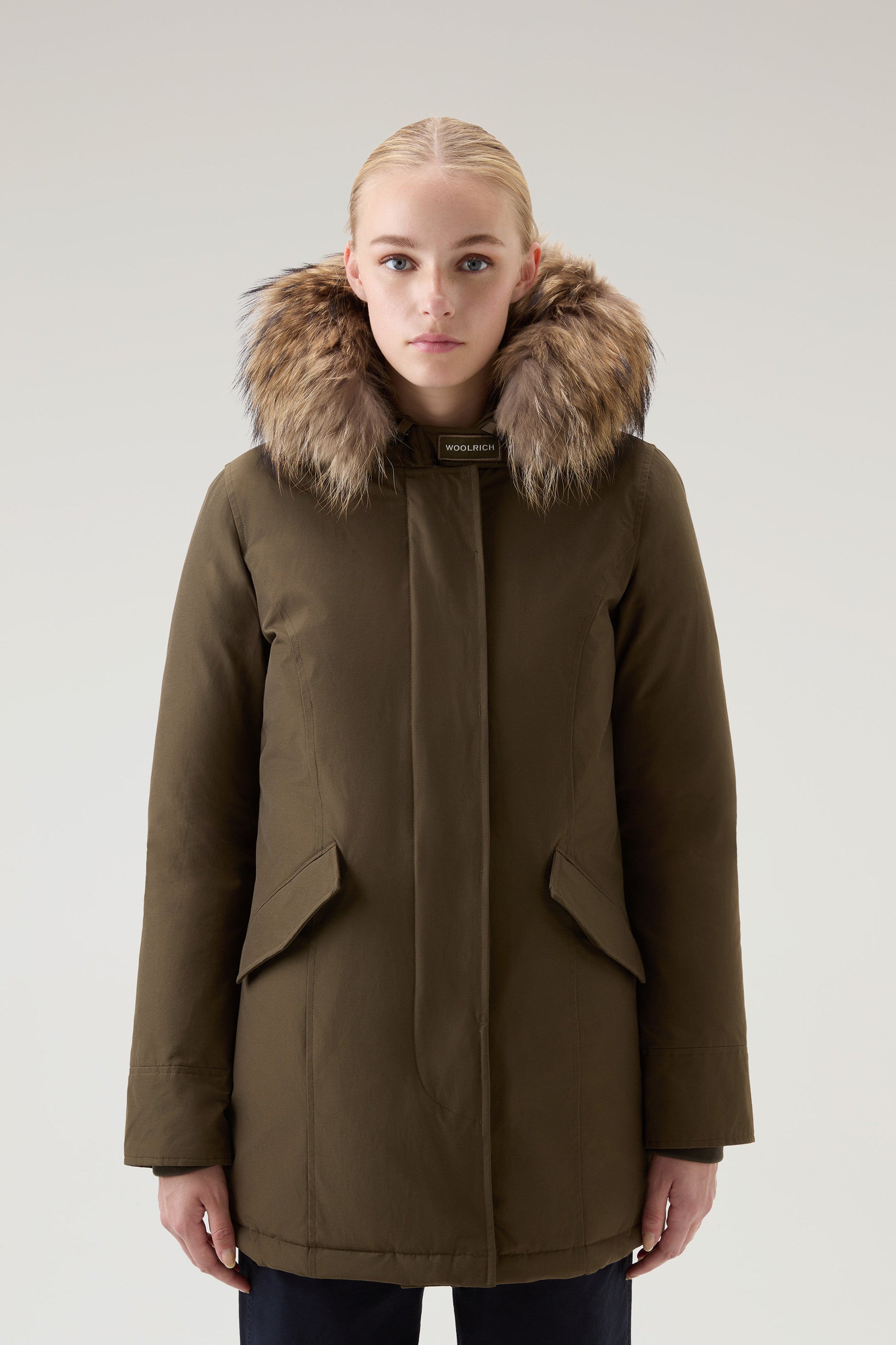 Detachable Fur Trim Woolrich Arctic Parka Df Damen Woolrich Woman