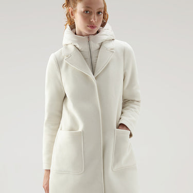 Kuna Parka in Wool and Cashmere Blend Milky Cream