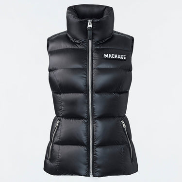 CHAYA lustrous light down vest for ladies Black