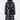 CORALIA down coat with hood and sash belt Black