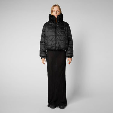 Women's Jeon Reversible Faux Fur Jacket In Black