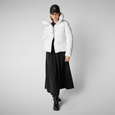 Woman's animal free puffer jacket Felicity in White