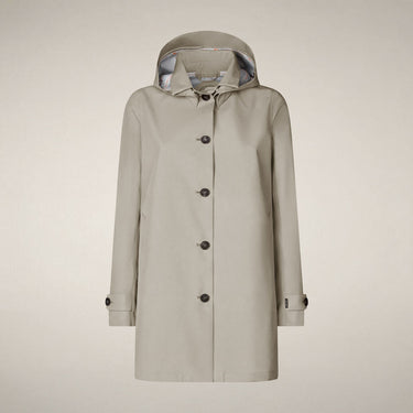 Women's hooded coat april in rainy beige