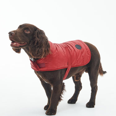 Barbour Baffle Quilted Dog Coat Wine
