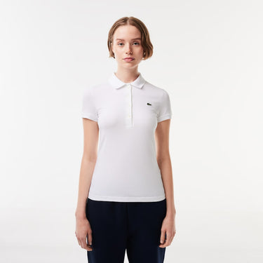 Slim Fit Stretch Cotton Jersey Polo White