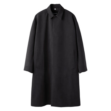 Descente ALLTERRAIN pointed-collar coated maxi coat Black
