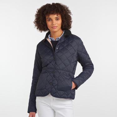 Deveron Quilted Jacket Navy / Pale Pink