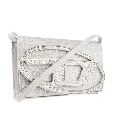 Diesel Silver ‘1dr’ Wallet With Shoulder Strap
