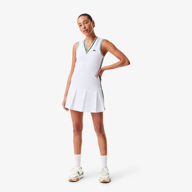 Women's Tennis Dress with Removable Piqué Shorts White / Green