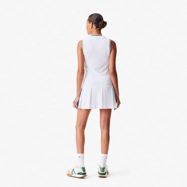 Women's Tennis Dress with Removable Piqué Shorts White / Green