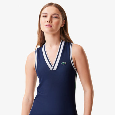 Women's Tennis Dress with Removable Piqué Shorts  Navy Blue / Navy Blue