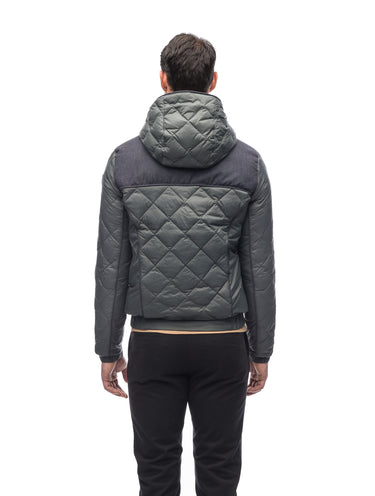 Elroy Men's Quilted Hooded Jacket Foggy Blue/H. Navy