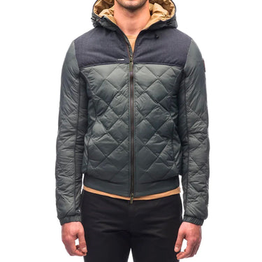 Elroy Men's Quilted Hooded Jacket Foggy Blue/ H.navy