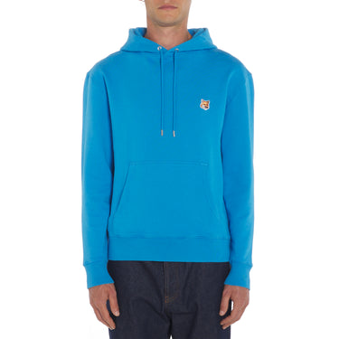 Men's Fox Head Patch Regular Hoodie Enamel Blue