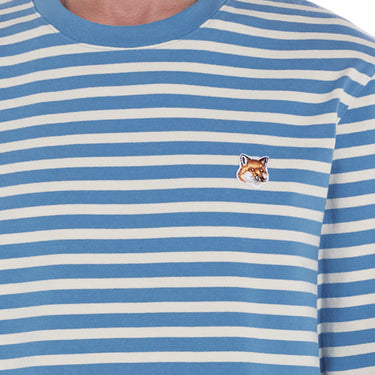 Fox Head Patch Regular Marin Tee Shirt Drifter Blue Stripes