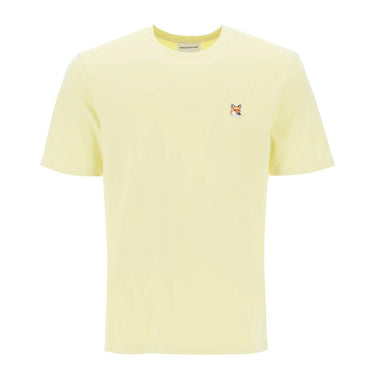 Men's Fox Head Patch Regular Tee Shirt Chalk Yellow