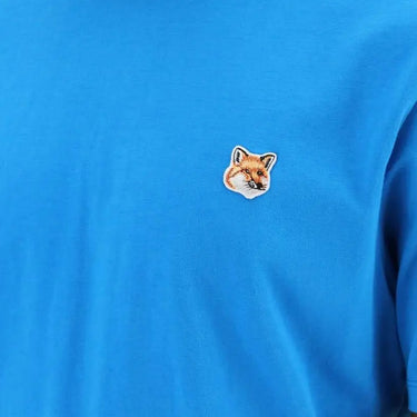 Men's Fox Head Patch Regular Tee Shirt Enamel Blue